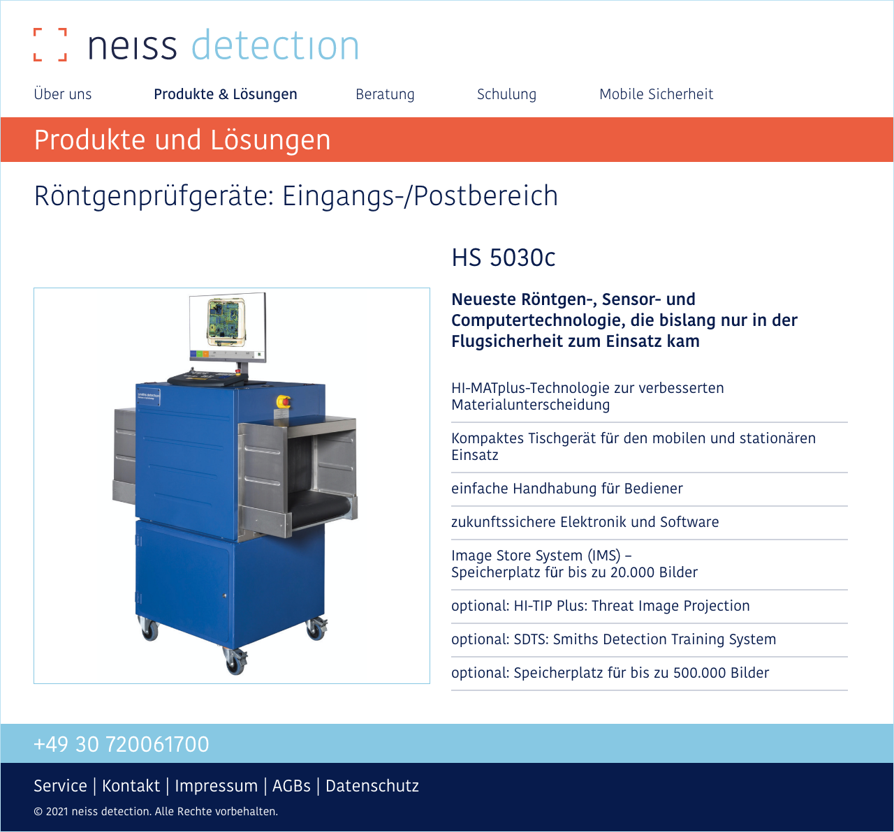 neiss detection – Web 04 – product sheet
